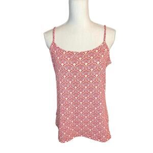 Loft red floral print camisole tank top new summer basics resort wear